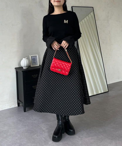 泡泡袖羅紋針織上衣