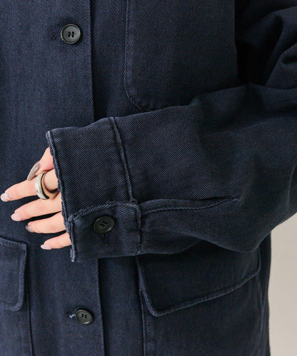 下襬蕾絲斜紋夾克