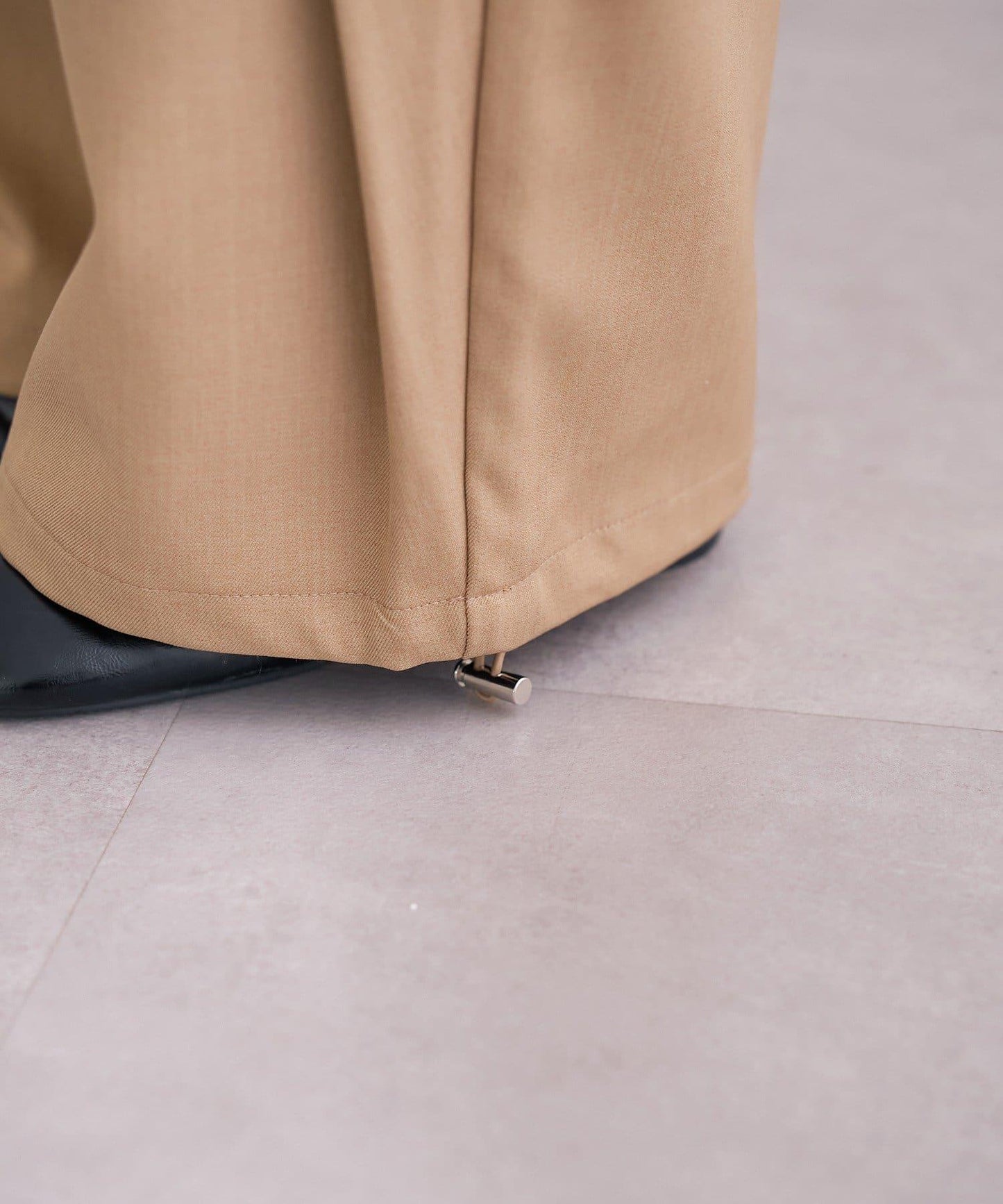 高腰褶皺休閒西裝褲