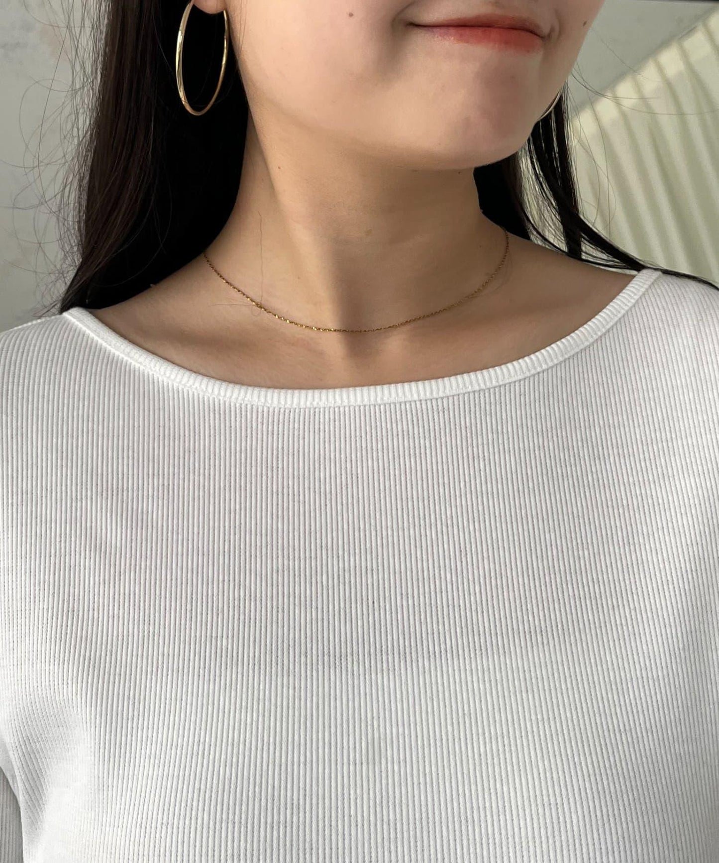 泡泡袖羅紋針織上衣