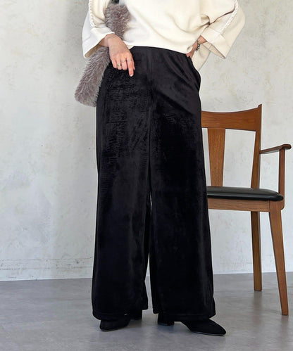 燈芯絨闊腿褲