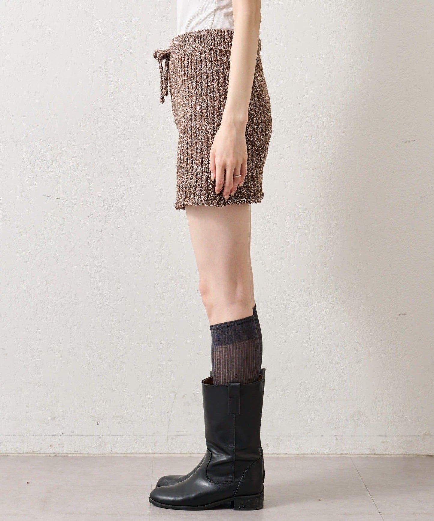 粗花紗針織長褲