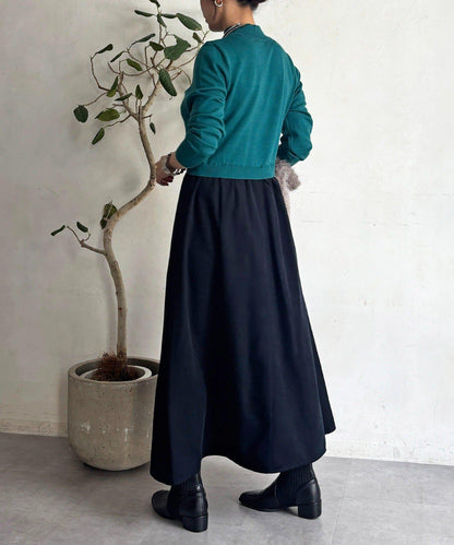 針織拼接連衣裙