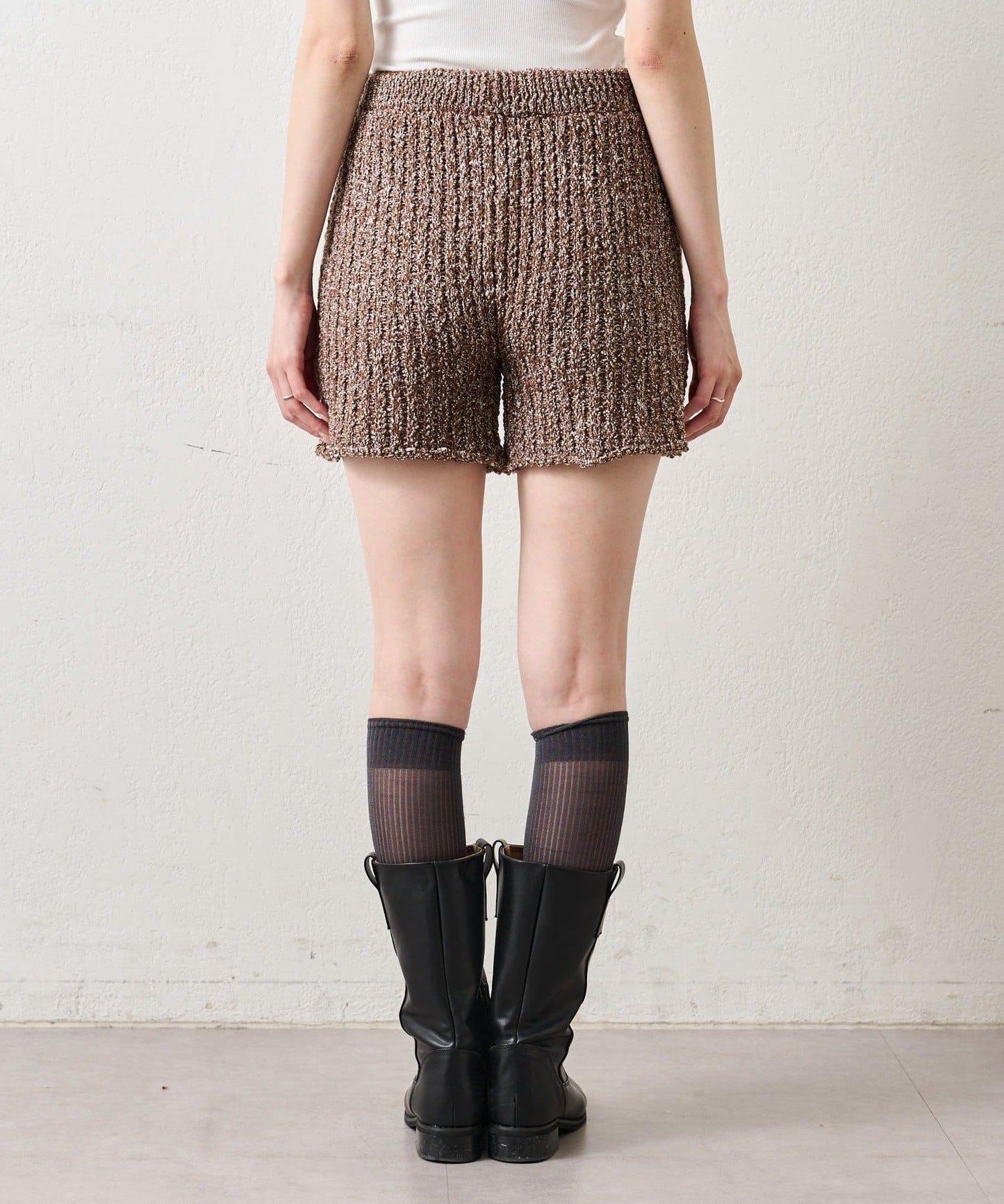 粗花紗針織長褲