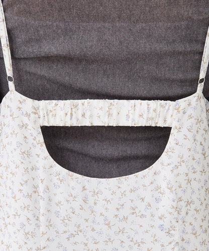 花邊下襬吊帶連衣裙