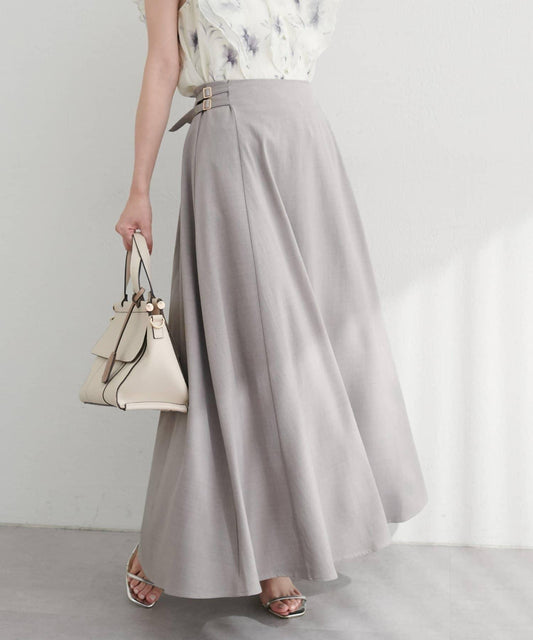 高腰腰帶A字裙