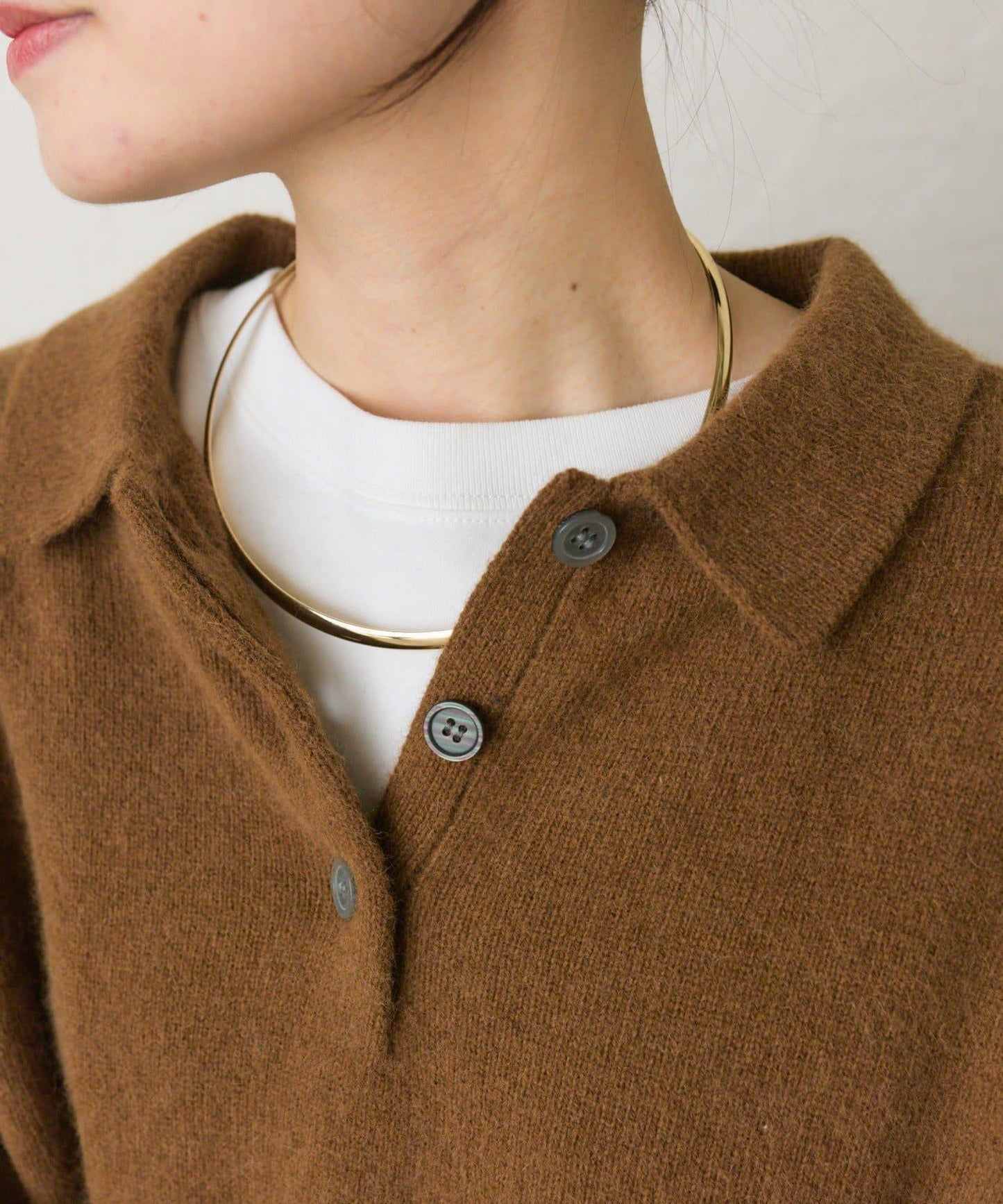 【25th】狐狸毛混紡針織POLO衫