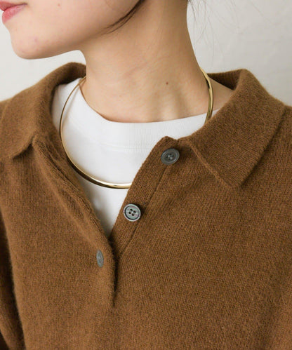 【25th】狐狸毛混紡針織POLO衫