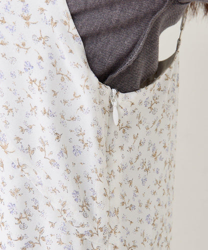 花邊下襬吊帶連衣裙