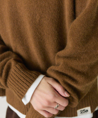 【25th】狐狸毛混紡針織POLO衫