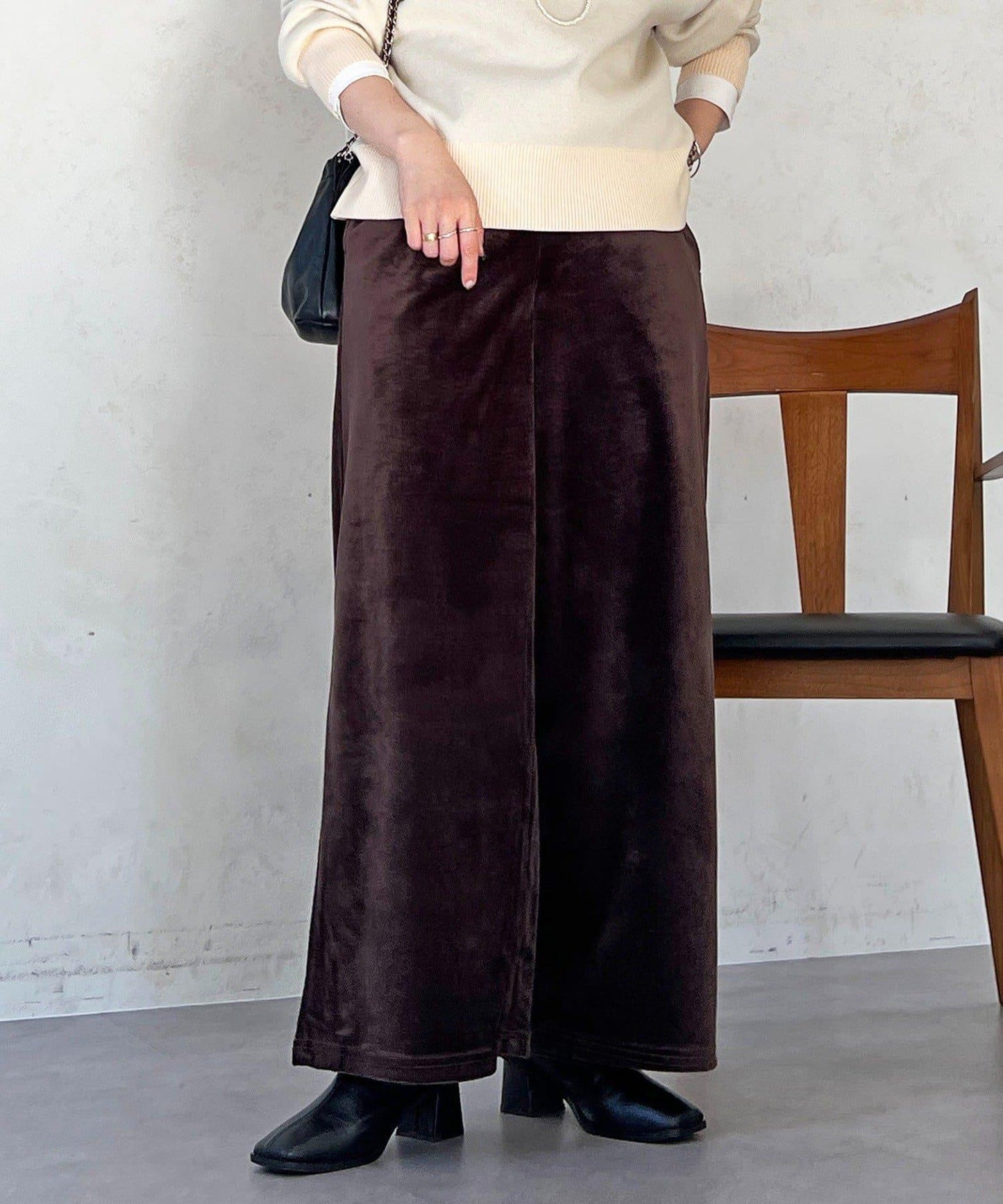 燈芯絨闊腿褲