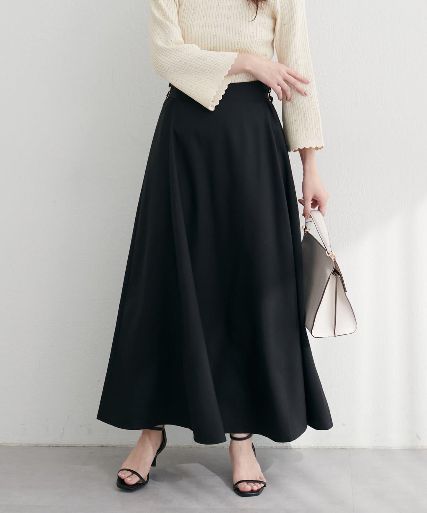 高腰腰帶A字裙