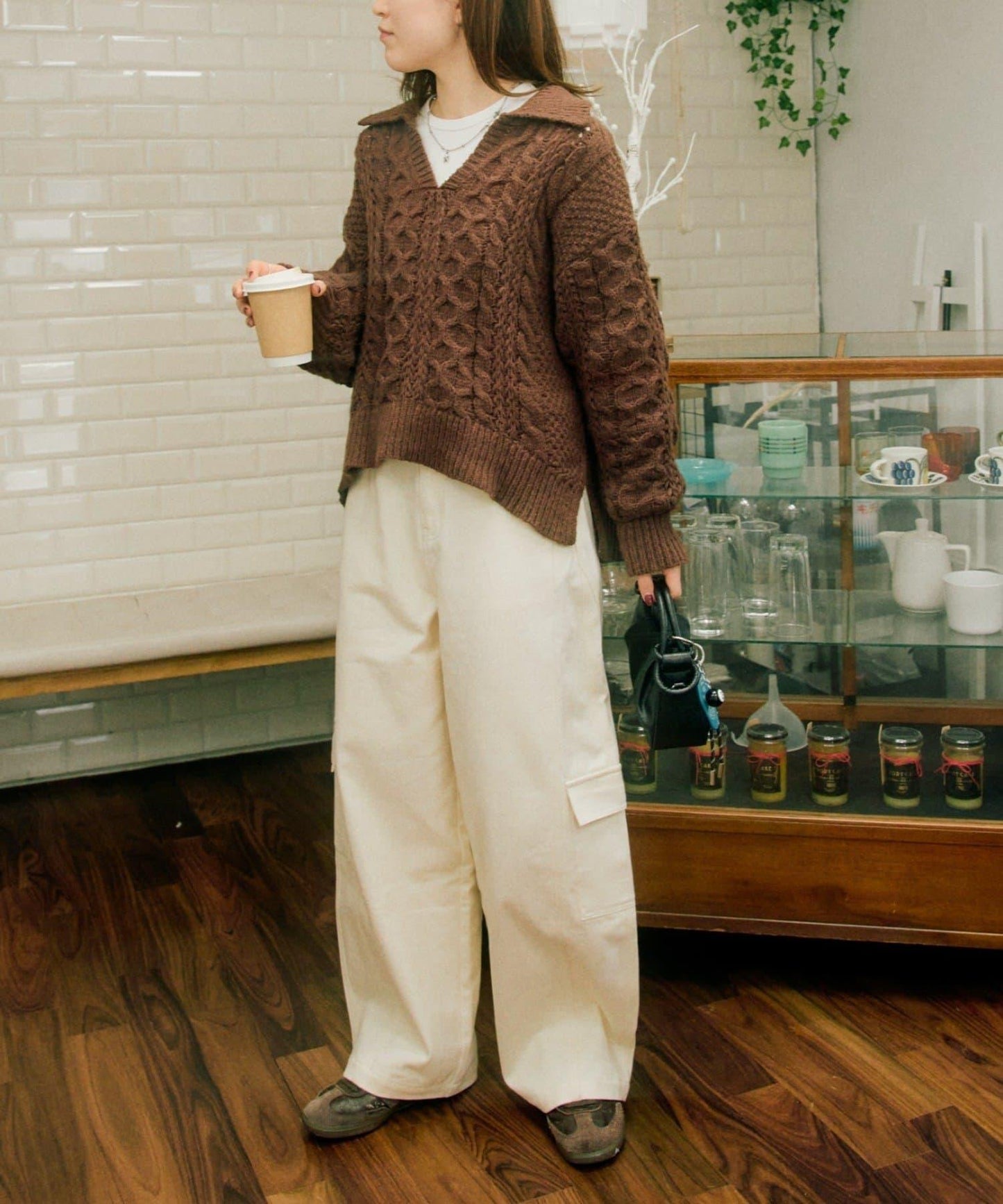 【UNISEX】泡泡廓形工裝牛仔褲