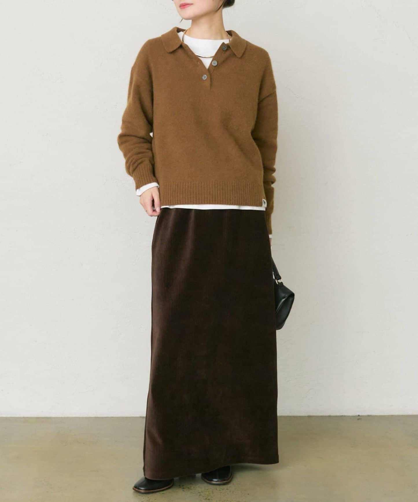 【25th】狐狸毛混紡針織POLO衫