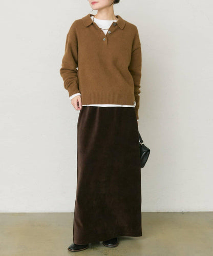 【25th】狐狸毛混紡針織POLO衫