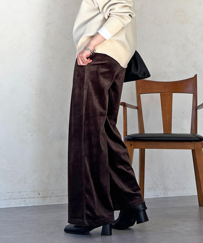 燈芯絨闊腿褲