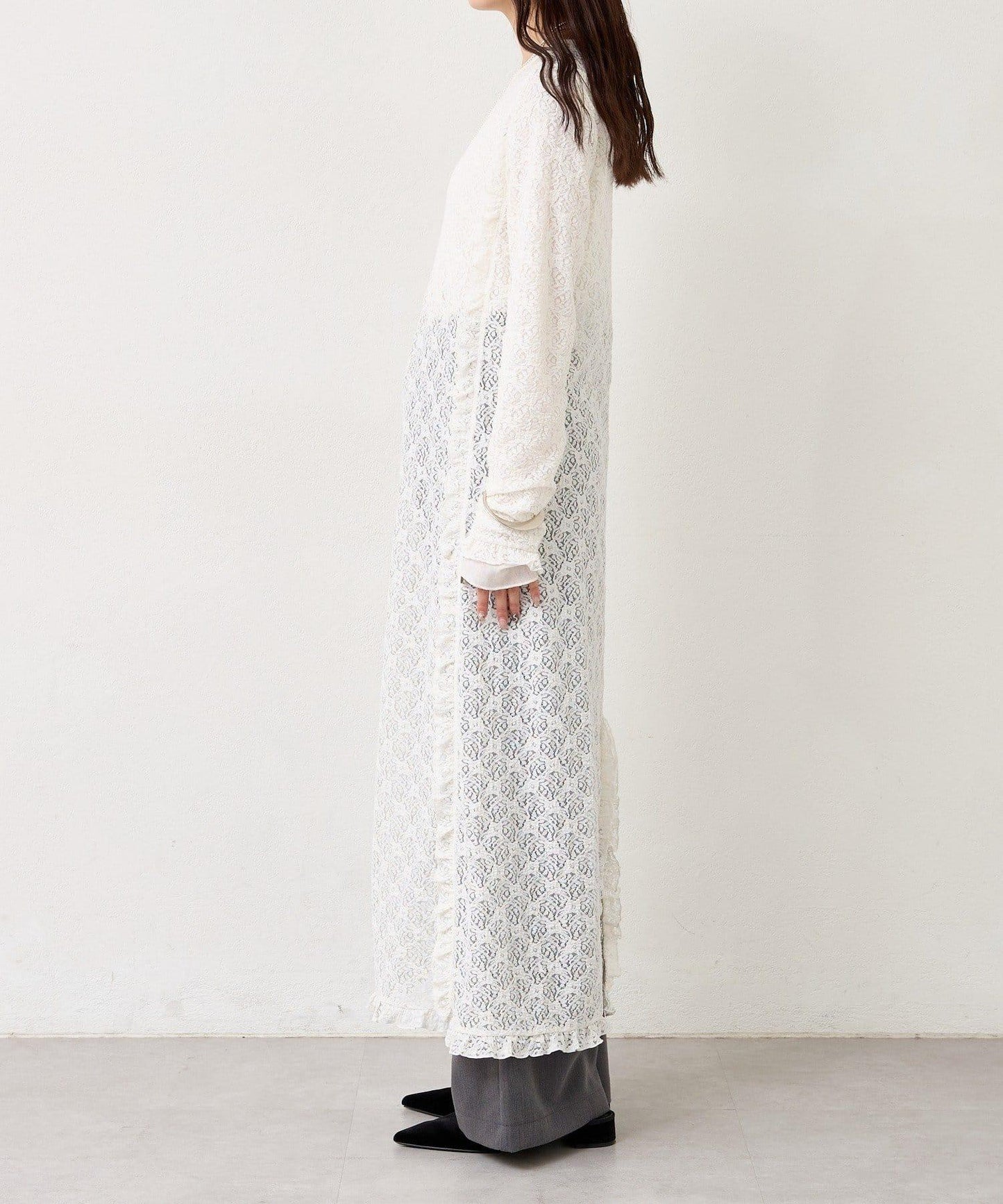 拼接蕾絲連衣裙