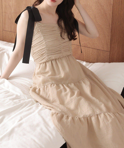 背部鏤空吊帶連衣裙