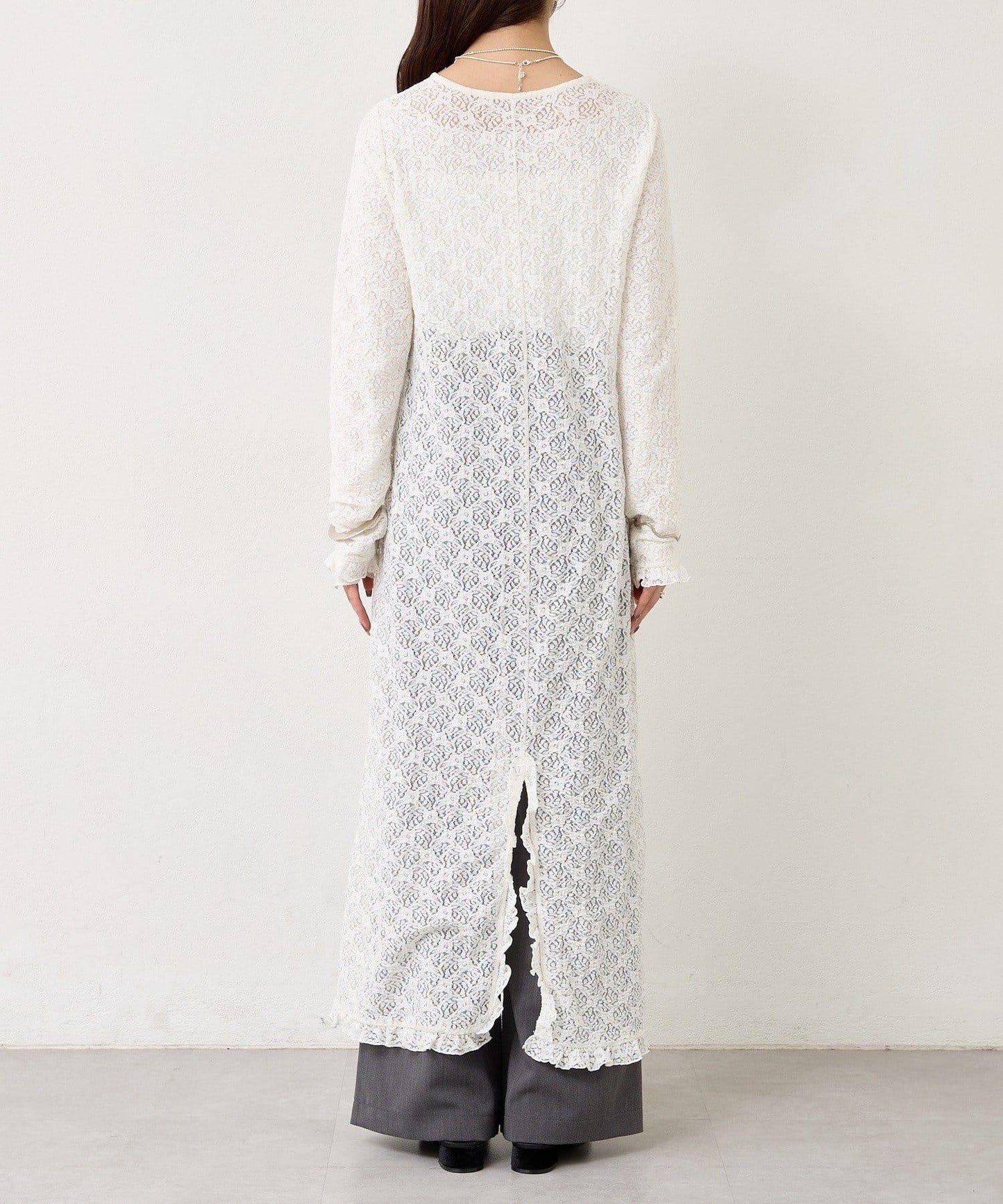 拼接蕾絲連衣裙