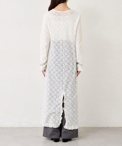 拼接蕾絲連衣裙