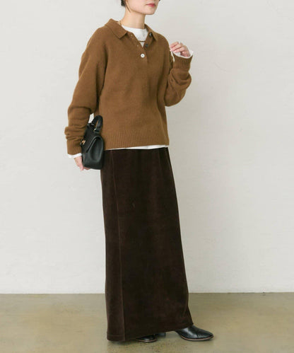 【25th】狐狸毛混紡針織POLO衫