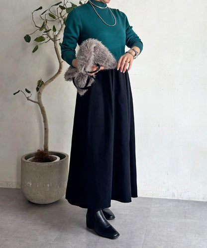 針織拼接連衣裙