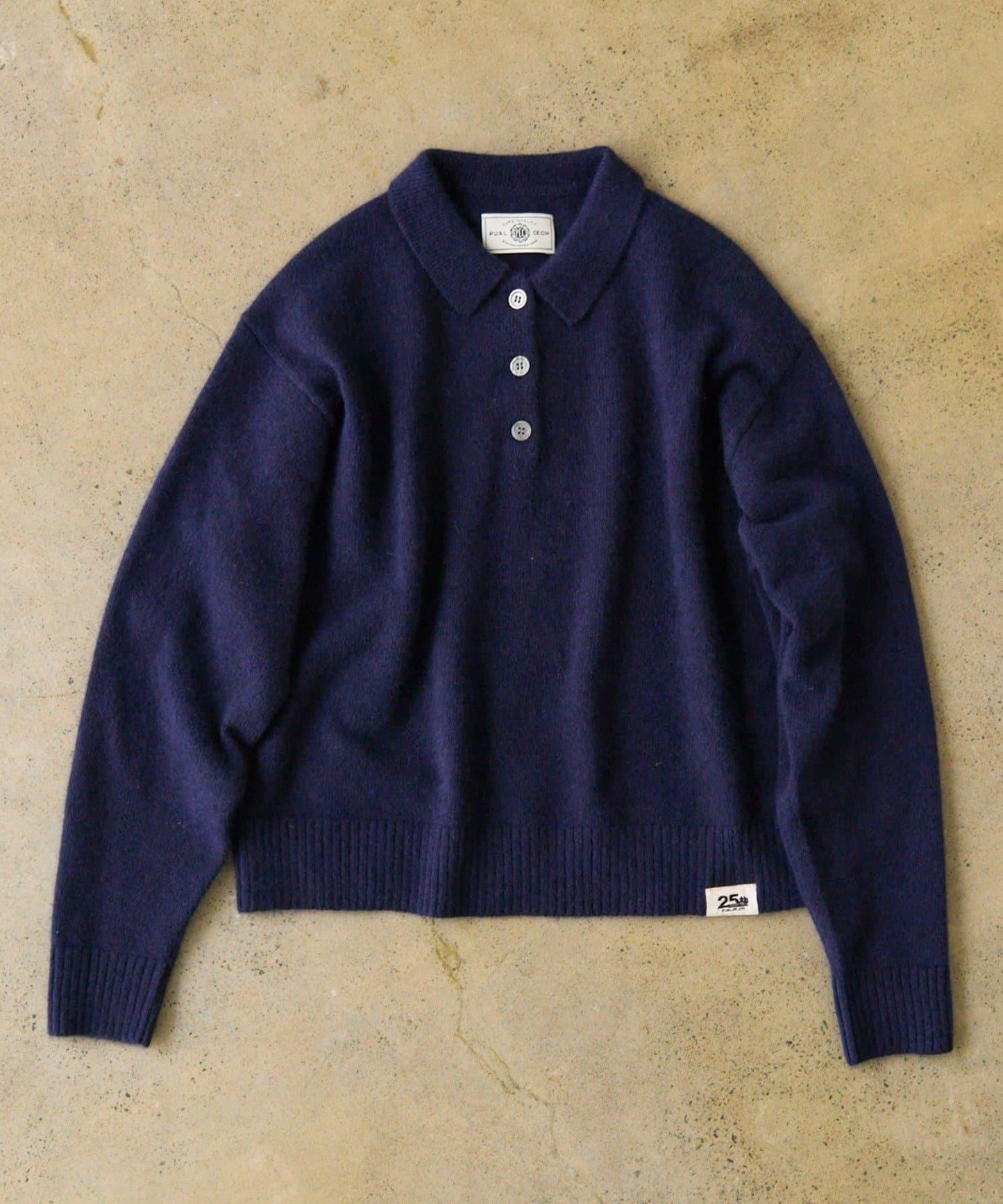 【25th】狐狸毛混紡針織POLO衫