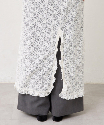 拼接蕾絲連衣裙