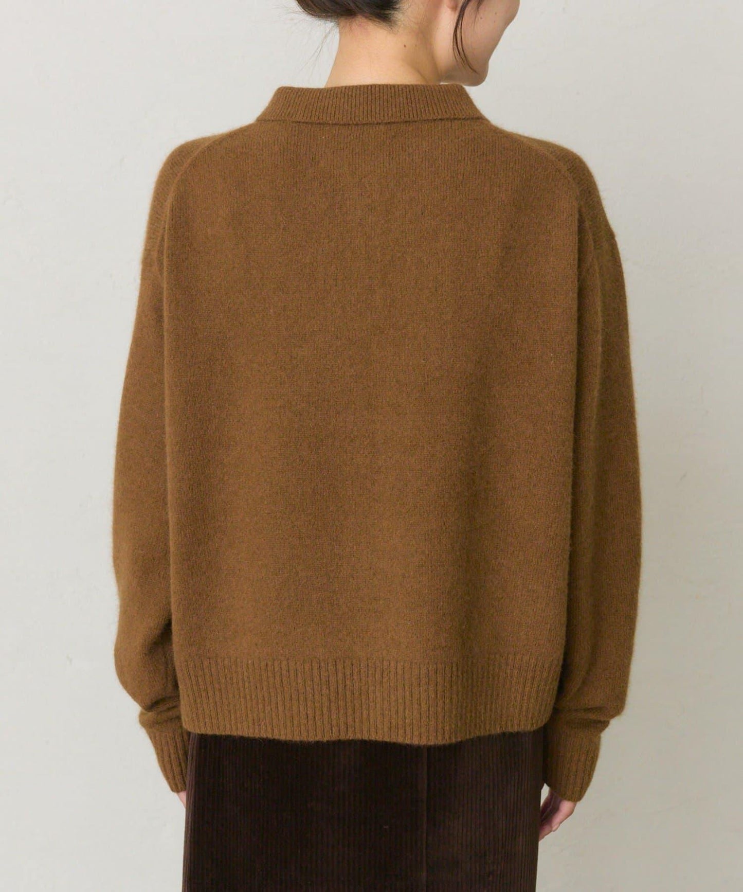 【25th】狐狸毛混紡針織POLO衫