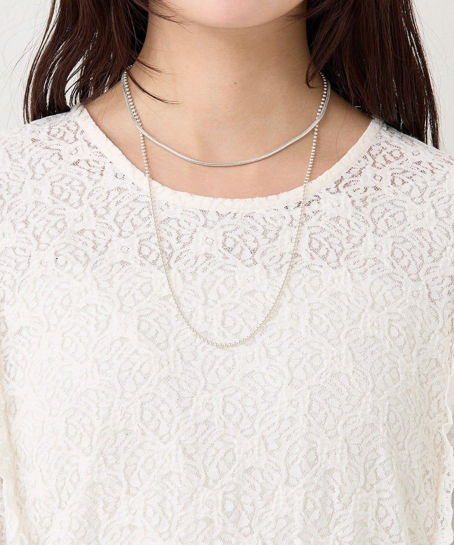 拼接蕾絲連衣裙