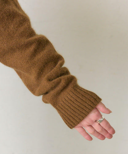 【25th】狐狸毛混紡針織POLO衫