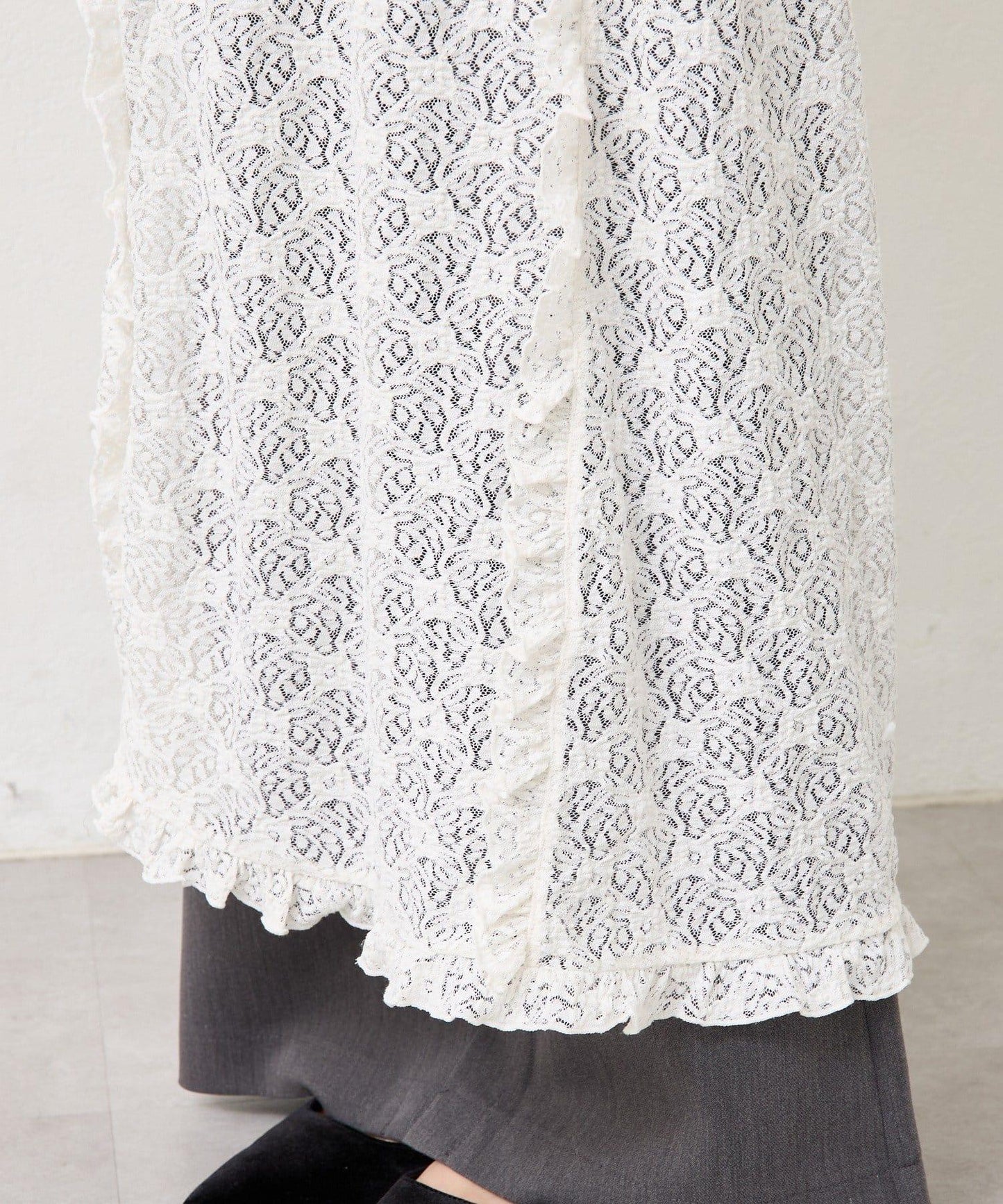 拼接蕾絲連衣裙