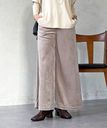 燈芯絨闊腿褲