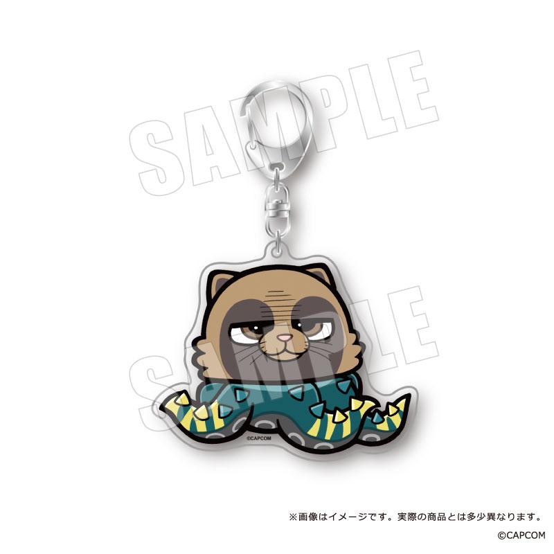 《怪物獵人物語》WILDS×ぶくぶ 大號亞克力鑰匙扣 09 隨行艾露貓 埃格德裝備