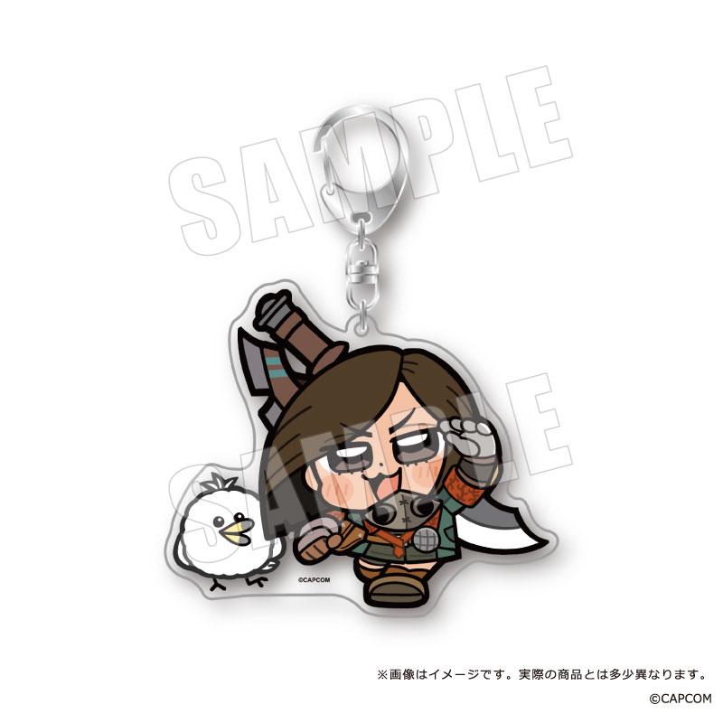 《怪物獵人物語》ワイルズ×ぶくぶ_大號亞克力鑰匙扣 01 獵人 希望裝備