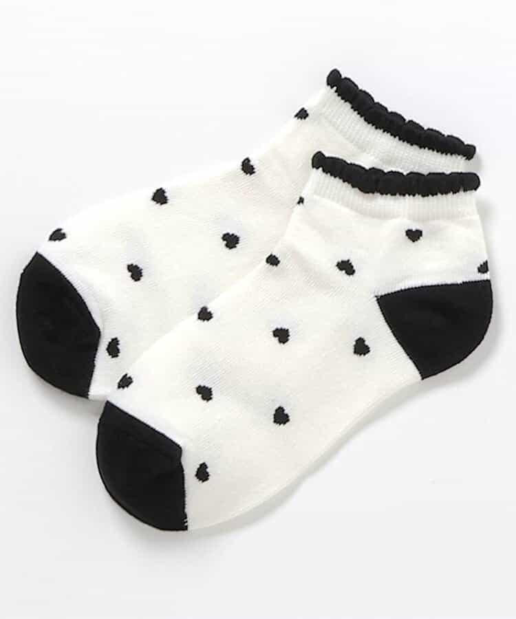 花朵・愛心・櫻桃圖案短襪