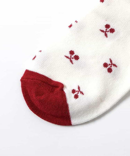 花朵・愛心・櫻桃圖案短襪