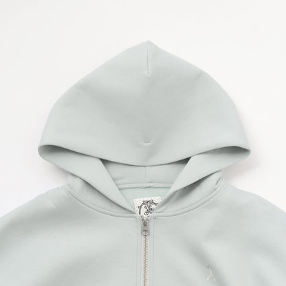 加絨雙面布拉鏈連帽衛衣