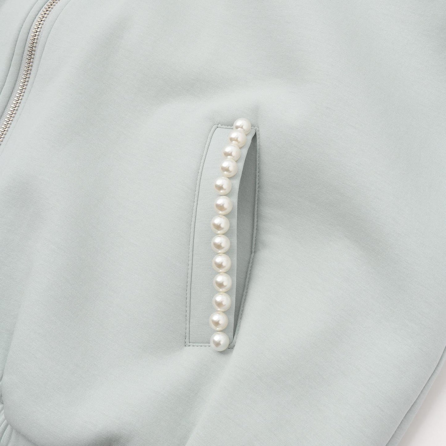 加絨雙面布拉鏈連帽衛衣