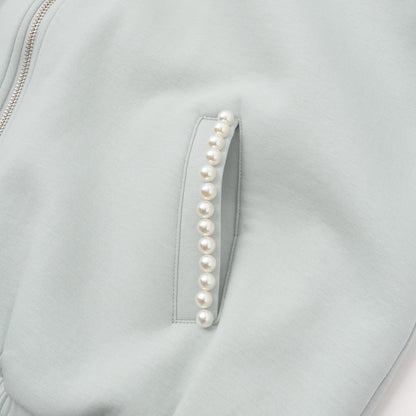 加絨雙面布拉鏈連帽衛衣