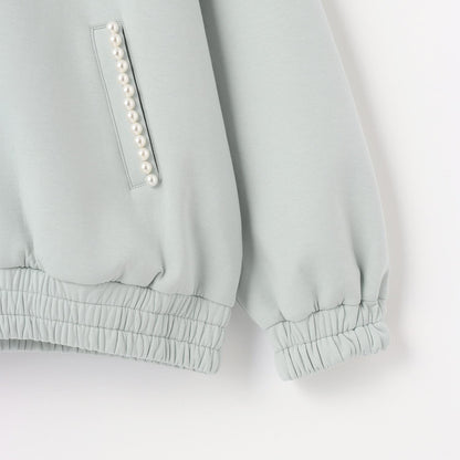 加絨雙面布拉鏈連帽衛衣