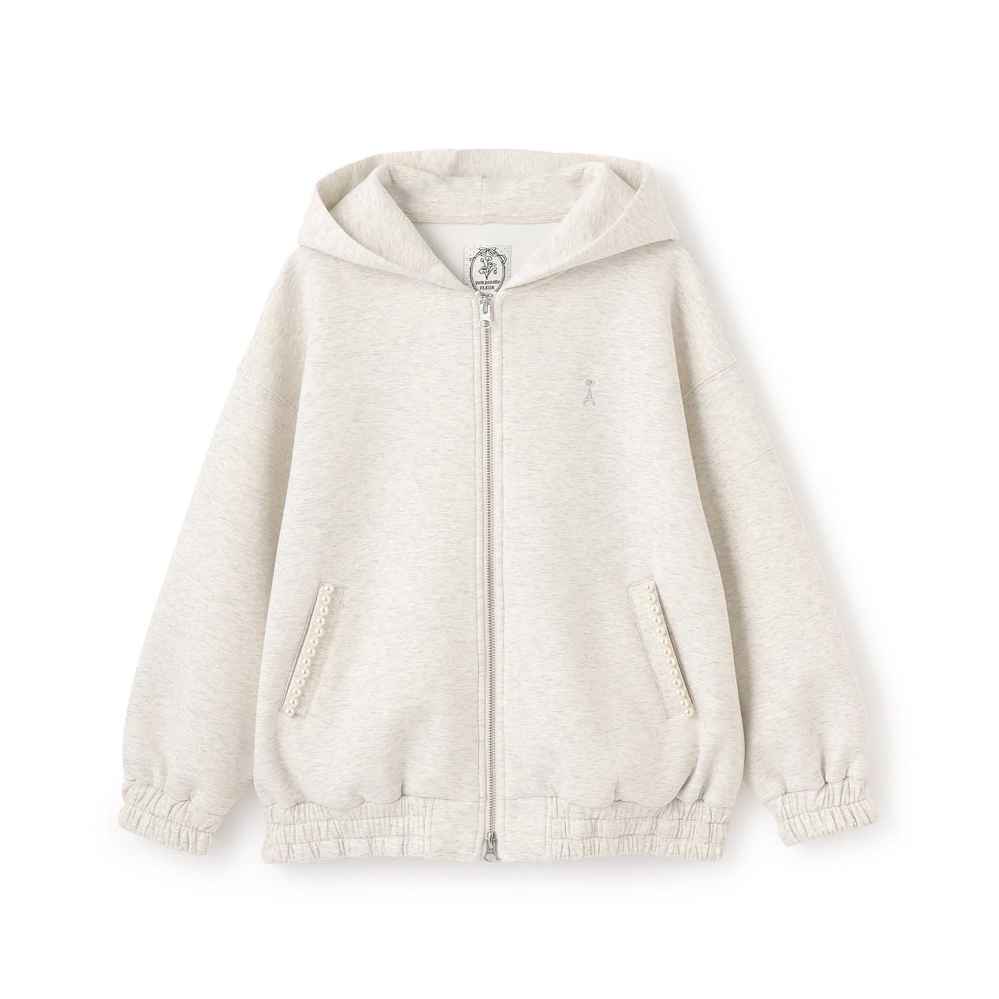 加絨雙面布拉鏈連帽衛衣