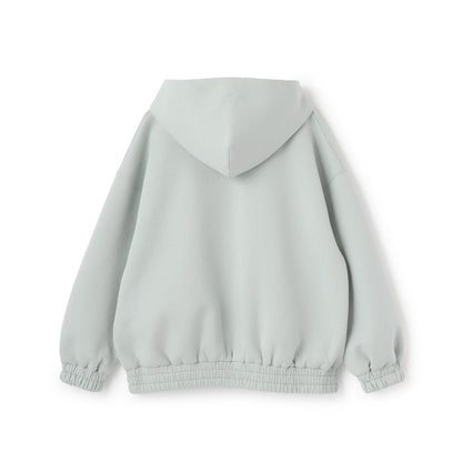 加絨雙面布拉鏈連帽衛衣