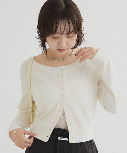 【顯瘦開衫】透明紐扣開衫