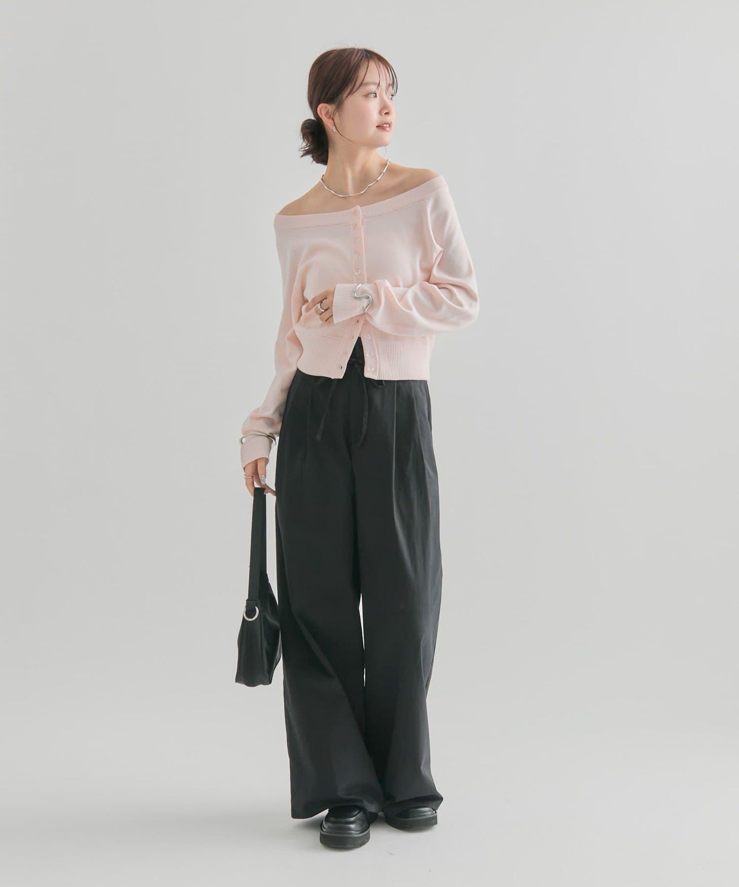 【顯瘦開衫】透明紐扣開衫