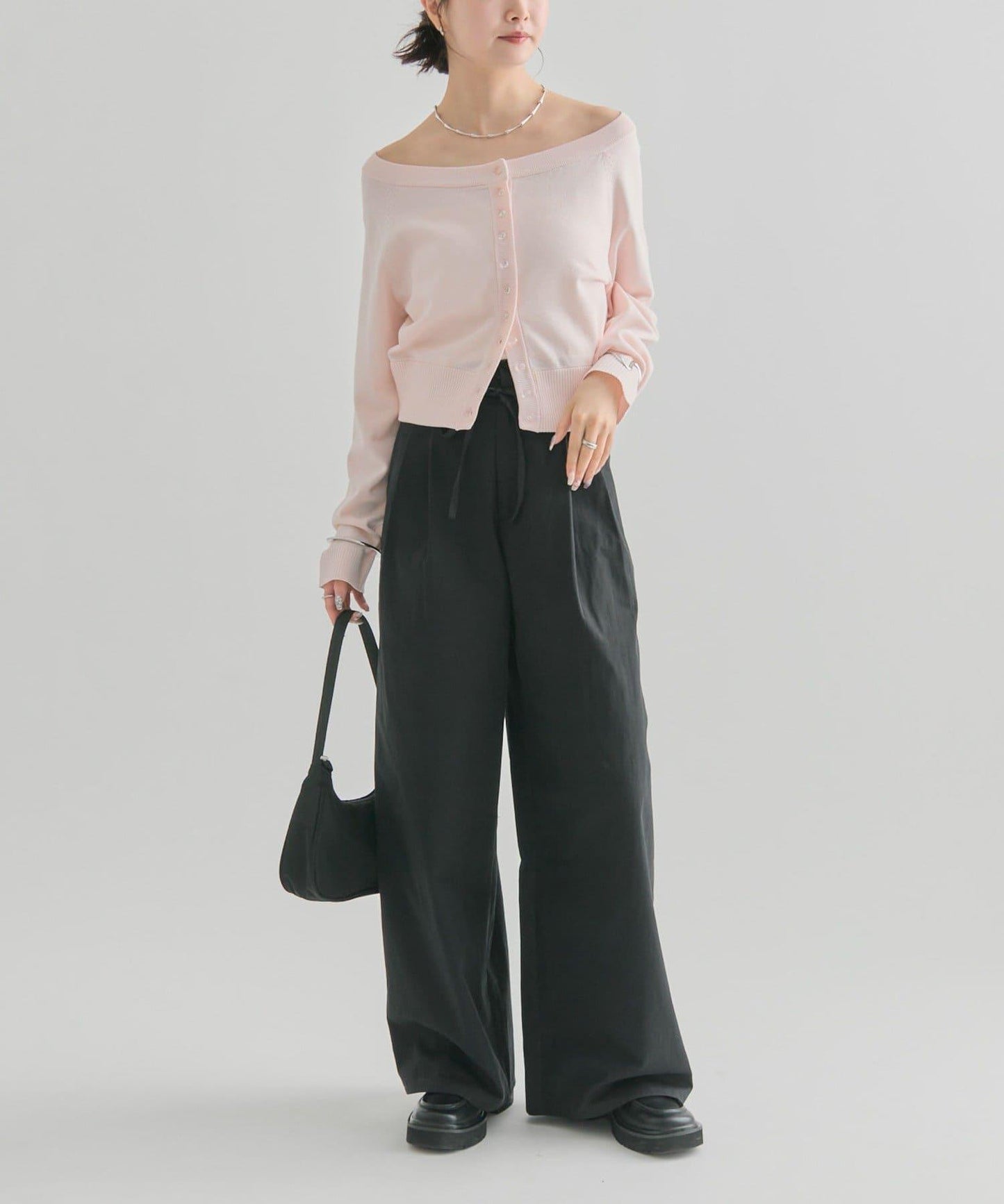 【顯瘦開衫】透明紐扣開衫