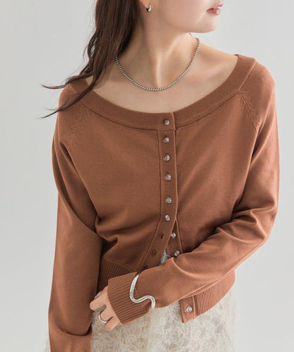 【顯瘦開衫】透明紐扣開衫