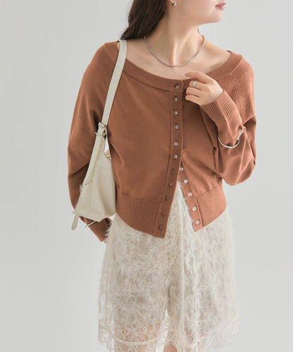 【顯瘦開衫】透明紐扣開衫