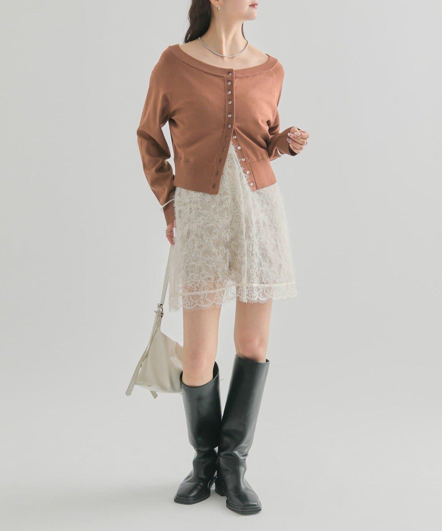 【顯瘦開衫】透明紐扣開衫