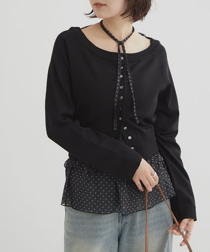 【顯瘦開衫】透明紐扣開衫